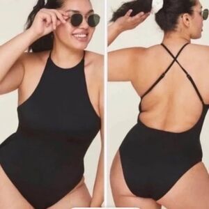 NWT Andie Swim Black The Asbury One Piece Swimsuit XL